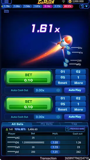 Go Rush free spins