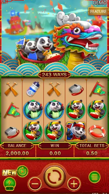 Panda Dragon Boat Slot bonus